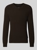 Marc O'Polo Regular Fit Strickpullover aus Woll-Mix Dunkelbraun