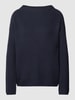 OPUS Gebreide pullover met boothals, model 'Parto' Marineblauw