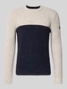 Tom Tailor Regular fit gebreide pullover van katoenmix  Blauw