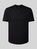 Emporio Armani T-Shirt mit geripptem Rundhalsausschnitt Black