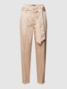 Marc Cain Stoffen broek met labeldetail Zand