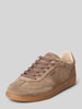 BOSS Lage sneakers van echt leer, model 'BRENTA' Taupe