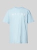 Mazine T-Shirt mit Label-Print Modell 'Hurry' Hellblau