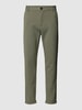 Lindbergh Slim fit stoffen broek met steekzakken  Olijfgroen