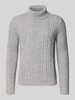 Superdry coltrui met kabelpatroon Middengrijs