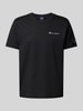 CHAMPION T-shirt z wyhaftowanym logo Czarny