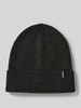 MCNEAL Czapka z dzianiny z mieszanki wiskozy z efektem prążkowania Antracytowy