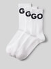 HUGO Socken mit Statement-Print im 3er-Pack Weiss