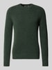 SELECTED HOMME Regular fit gebreide pullover met mix van alpaca en wol, model 'RAI' Donkergroen