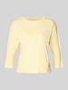 Marc Cain T-shirt met boothals en 3/4-mouwen Lichtgeel