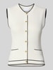 Jake*s Collection Strickjacke mit Knopfleiste Offwhite