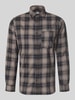 JACK & JONES Slim Fit Freizeithemd aus reiner Baumwolle Modell 'James' Black