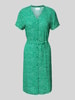 Vila Knielanges Kleid aus Viskose mit Bindegürtel Gruen