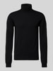 HUGO Wollpullover mit Rollkragen Modell 'San Thomas' Black