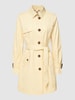 comma Trenchcoat mit Bindegürtel Hellgelb