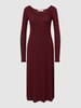 Mango Midikleid in Ripp-Optik Modell 'KILIAN' Bordeaux Rot