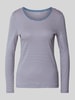 Christian Berg Woman Regular Fit Langarmshirt aus reiner Baumwolle Rauchblau