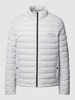 BOSS Steppjacke mit Label-Print Modell 'Calanos' Mittelgrau