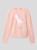 s.Oliver RED LABEL Sweatshirt mit Motiv-Applikation Hellrosa