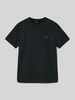 Polo Ralph Lauren Teens T-shirt met logostitching Zwart