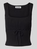 Review Tanktop mit Square-Neck-Ausschnitt Black