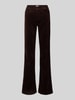 Cambio Flared corduroy broek met 5-pocketmodel, model 'PARIS' Donkerbruin