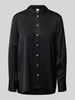 Emily Van den Bergh Bluse mit Tunikakragen BLACK