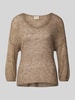 Fransa Strickpullover mit V-Ausschnitt Modell 'sissel' Taupe