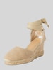 Castañer Wedges met sleehak, model 'CARINA' Zand