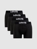 Levi's® Boxershort met stretch in een set van 4 stuks Zwart