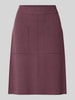 Christian Berg Woman Knielanger Rock aus Viskose-Mix Aubergine