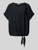 Christian Berg Woman Blusenshirt mit Rundhalsausschnitt Black