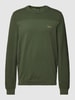 BOSS Green Gebreide pullover met labelprint, model 'Momentum-X' Olijfgroen