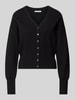 Topshop kardigan o kroju regular fit z dodatkiem wiskozy model 'Compact' Czarny
