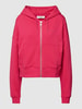 Marc O'Polo Denim Oversized sweatjack met labelprint Fuchsia