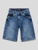 Blue Effect Relaxed Fit Jeansshorts mit rückseitigem Label-Patch Blau