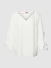 Esprit Blouse in effen design met 3/4-mouwen Offwhite