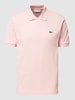 Lacoste Koszulka polo o kroju classic fit z aplikacją z logo Różowy