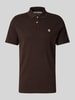 MCNEAL Regular Fit Poloshirt mit Knopfleiste und Label-Stitching Schoko