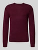 MCNEAL Regular fit gebreide pullover van pure wol Prune gemêleerd