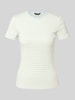 Lauren Ralph Lauren T-Shirt mit geripptem Rundhalsausschnitt Marine