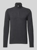 Cinque Gebreide pullover met schipperskraag, model 'CILUCA' Antraciet