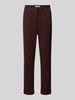 Christian Berg Woman Slim Fit Stoffhose aus Viskose-Mix Mittelbraun