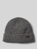 Barbour Beanie van wolmix, model 'CARLTON' Grafiet