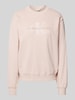 Calvin Klein Jeans Sweatshirt mit Label-Detail Modell 'CHENILLE' Hellrosa