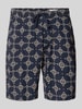 s.Oliver RED LABEL relaxed fit stoffen shorts van katoen Marineblauw