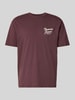 Tommy Jeans Relaxed Fit T-Shirt aus reiner Baumwolle Aubergine