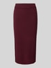 Soyaconcept Midirok in riblook, model 'KANITA' Bordeaux gemêleerd