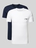 Emporio Armani T-Shirt mit Label-Print im 2er-Pack Blau