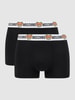 Moschino Swim + Underwear Trunks mit Stretch-Anteil im 2er-Pack Black